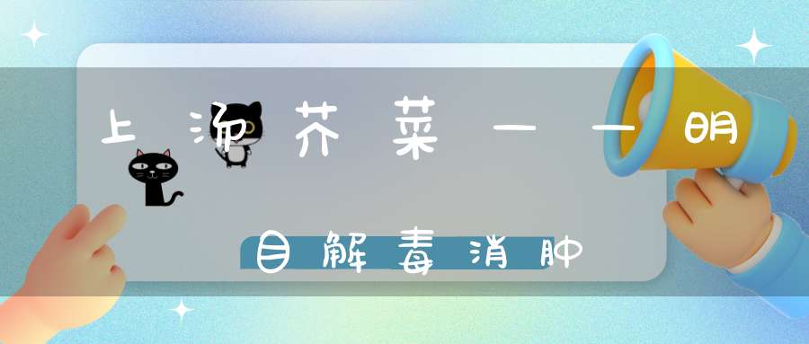 上汤芥菜——明目解毒消肿