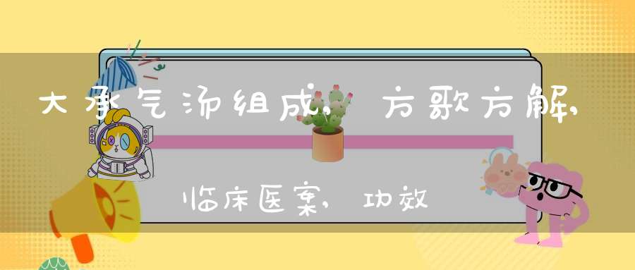 大承气汤组成,方歌方解,临床医案,功效与作用