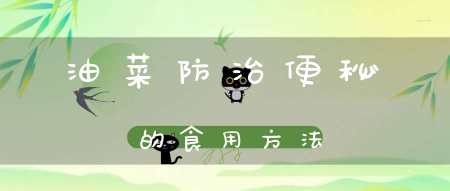 油菜防治便秘的食用方法