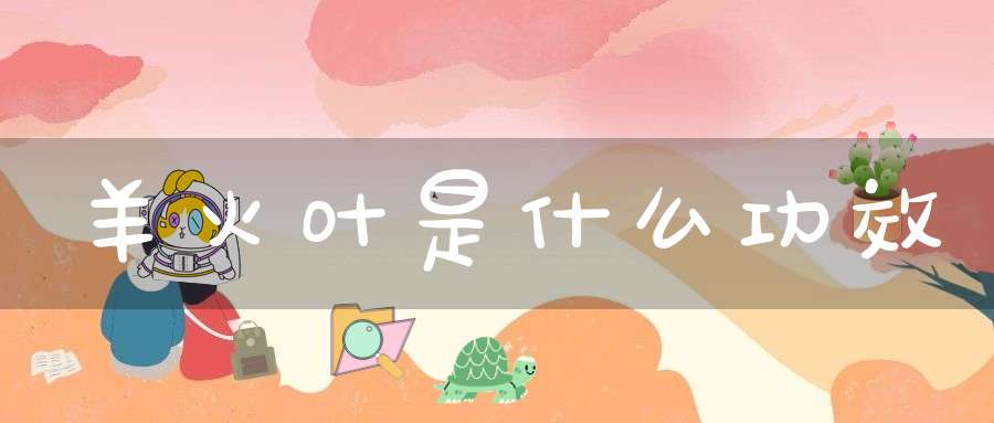 羊火叶是什么功效