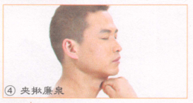 咽喉肿痛按摩