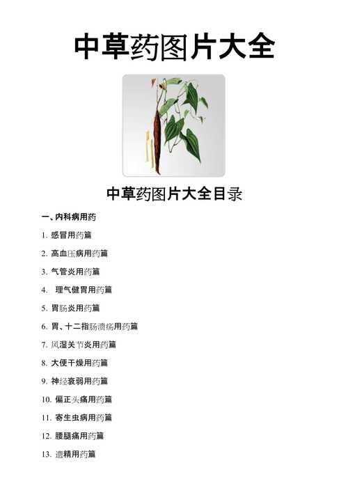 中草药大全,中草药大全功效