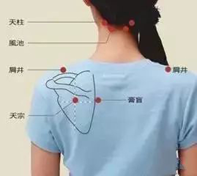 天宗，肩贞，尺泽穴